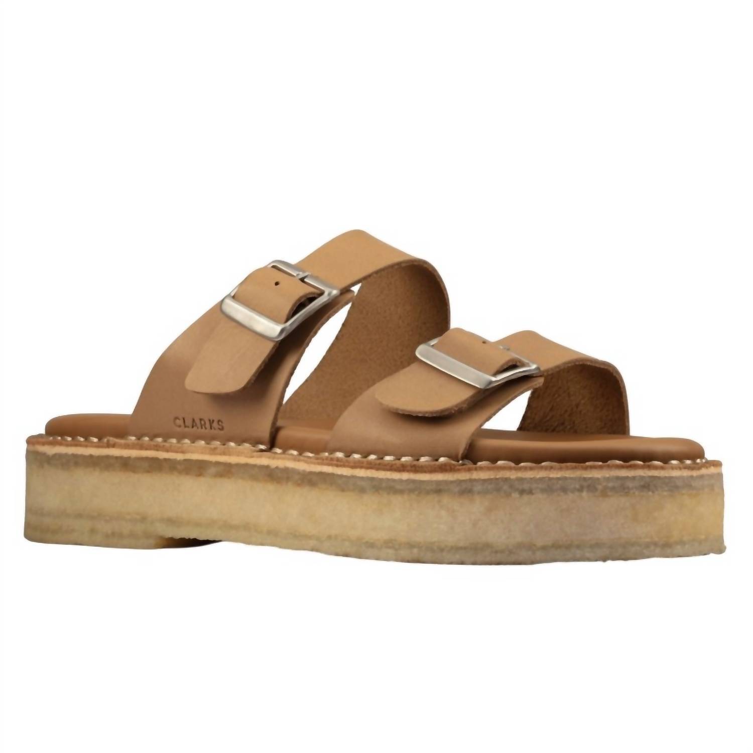 New Clarks Women's Desert Sandals In Tan Leather